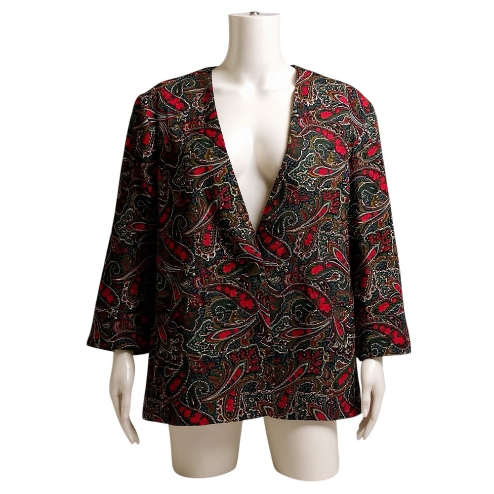 Vintage Pendleton Paisley Blazer Lined Boxy Fit XL Petite